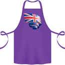 Curled British Flag Union Jack Britain Cotton Apron 100% Organic Purple