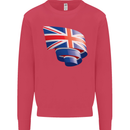 Curled British Flag Union Jack Britain Kids Sweatshirt Jumper Heliconia