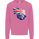 Curled British Flag Union Jack Britain Mens Sweatshirt Jumper Azalea