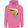 Curled Brunei Flag Bruneian Day Football Childrens Kids Hoodie Azalea