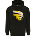 Curled Brunei Flag Bruneian Day Football Childrens Kids Hoodie Black