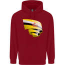Curled Brunei Flag Bruneian Day Football Childrens Kids Hoodie Red