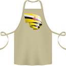 Curled Brunei Flag Bruneian Day Football Cotton Apron 100% Organic Khaki