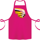 Curled Brunei Flag Bruneian Day Football Cotton Apron 100% Organic Pink