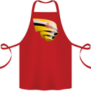 Curled Brunei Flag Bruneian Day Football Cotton Apron 100% Organic Red