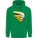 Curled Brunei Flag Bruneian Day Football Mens 80% Cotton Hoodie Irish Green