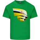 Curled Brunei Flag Bruneian Day Football Mens Cotton T-Shirt Tee Top Irish Green