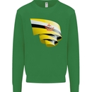 Curled Brunei Flag Bruneian Day Football Mens Sweatshirt Jumper Irish Green