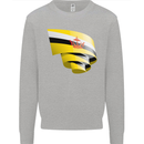 Curled Brunei Flag Bruneian Day Football Mens Sweatshirt Jumper Sports Grey