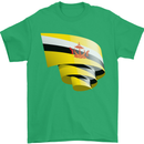Curled Brunei Flag Bruneian Day Football Mens T-Shirt 100% Cotton Irish Green