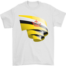 Curled Brunei Flag Bruneian Day Football Mens T-Shirt 100% Cotton White