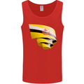 Curled Brunei Flag Bruneian Day Football Mens Vest Tank Top Red