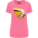 Curled Brunei Flag Bruneian Day Football Womens Wider Cut T-Shirt Azalea