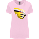 Curled Brunei Flag Bruneian Day Football Womens Wider Cut T-Shirt Light Pink