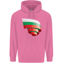 Curled Bulgaria Flag Bulgarian Day Football Childrens Kids Hoodie Azalea