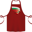 Curled Bulgaria Flag Bulgarian Day Football Cotton Apron 100% Organic Maroon