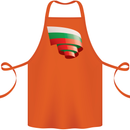 Curled Bulgaria Flag Bulgarian Day Football Cotton Apron 100% Organic Orange