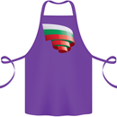 Curled Bulgaria Flag Bulgarian Day Football Cotton Apron 100% Organic Purple