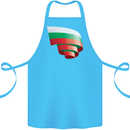 Curled Bulgaria Flag Bulgarian Day Football Cotton Apron 100% Organic Turquoise