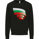 Curled Bulgaria Flag Bulgarian Day Football Kids Sweatshirt Jumper Black