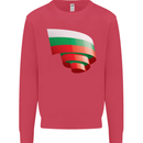 Curled Bulgaria Flag Bulgarian Day Football Kids Sweatshirt Jumper Heliconia