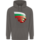 Curled Bulgaria Flag Bulgarian Day Football Mens 80% Cotton Hoodie Charcoal