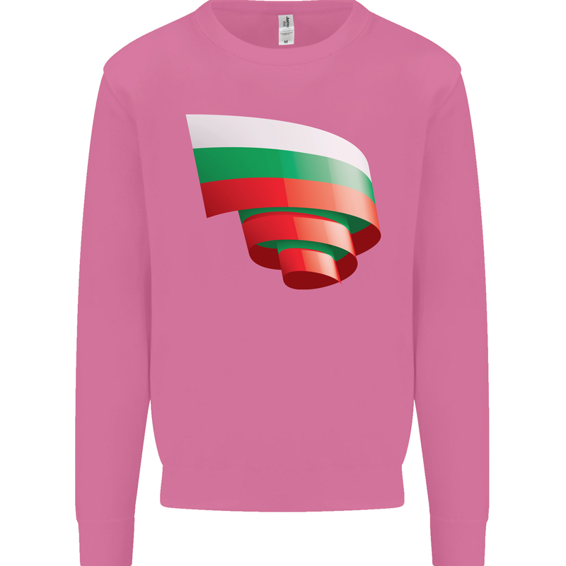 Curled Bulgaria Flag Bulgarian Day Football Mens Sweatshirt Jumper Azalea