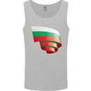 Curled Bulgaria Flag Bulgarian Day Football Mens Vest Tank Top Sports Grey