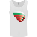 Curled Bulgaria Flag Bulgarian Day Football Mens Vest Tank Top White