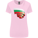 Curled Bulgaria Flag Bulgarian Day Football Womens Wider Cut T-Shirt Light Pink