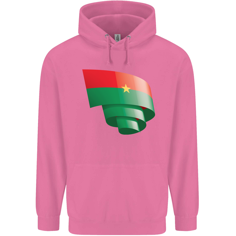 Curled Burkina Faso Flag Day Football Childrens Kids Hoodie Azalea