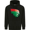 Curled Burkina Faso Flag Day Football Childrens Kids Hoodie Black