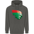 Curled Burkina Faso Flag Day Football Childrens Kids Hoodie Storm Grey