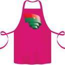 Curled Burkina Faso Flag Day Football Cotton Apron 100% Organic Pink