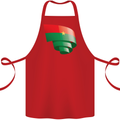 Curled Burkina Faso Flag Day Football Cotton Apron 100% Organic Red