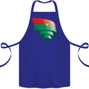 Curled Burkina Faso Flag Day Football Cotton Apron 100% Organic Royal Blue