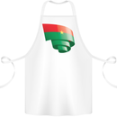 Curled Burkina Faso Flag Day Football Cotton Apron 100% Organic White
