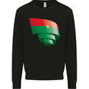 Curled Burkina Faso Flag Day Football Kids Sweatshirt Jumper Black