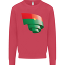 Curled Burkina Faso Flag Day Football Kids Sweatshirt Jumper Heliconia