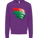 Curled Burkina Faso Flag Day Football Kids Sweatshirt Jumper Purple