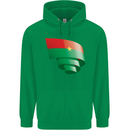 Curled Burkina Faso Flag Day Football Mens 80% Cotton Hoodie Irish Green