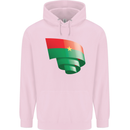 Curled Burkina Faso Flag Day Football Mens 80% Cotton Hoodie Light Pink