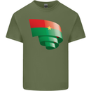 Curled Burkina Faso Flag Day Football Mens Cotton T-Shirt Tee Top Military Green