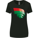 Curled Burkina Faso Flag Day Football Womens Wider Cut T-Shirt Black