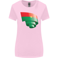 Curled Burkina Faso Flag Day Football Womens Wider Cut T-Shirt Light Pink