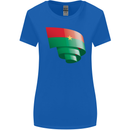 Curled Burkina Faso Flag Day Football Womens Wider Cut T-Shirt Royal Blue