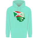 Curled Burundi Flag Burundians Day Football Childrens Kids Hoodie Peppermint