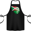 Curled Burundi Flag Burundians Day Football Cotton Apron 100% Organic Black