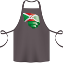 Curled Burundi Flag Burundians Day Football Cotton Apron 100% Organic Dark Grey