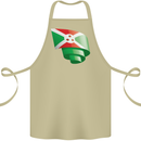Curled Burundi Flag Burundians Day Football Cotton Apron 100% Organic Khaki